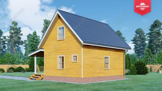 Дом из бруса с мансардой ДБ №31 - фото 2