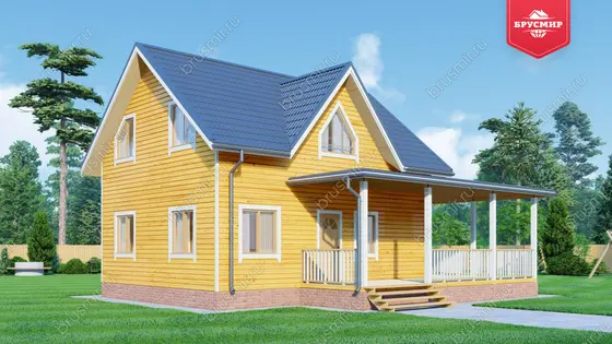 Полутораэтажный дом из бруса ДБ №131 - фото 4