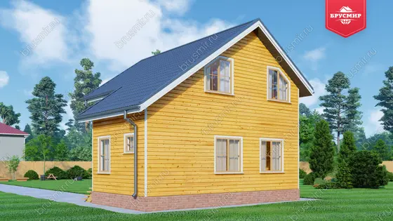 Полутораэтажный дом из бруса ДБ №97 - фото 2