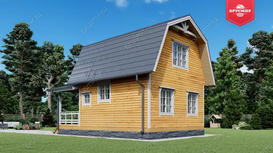 Дом из бруса мансардой ДБ №62 - фото 2