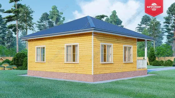 Одноэтажный дом из бруса ДБ №135 - фото 4