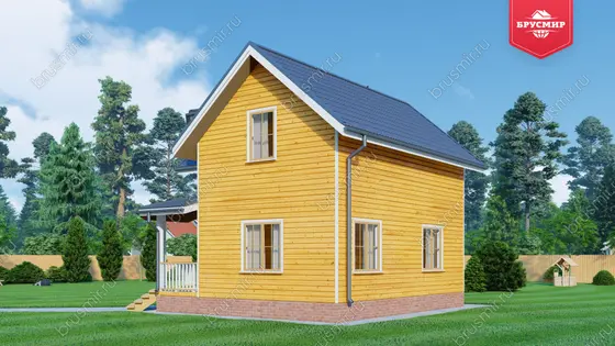 Полутораэтажный дом из бруса ДБ №130 - фото 2