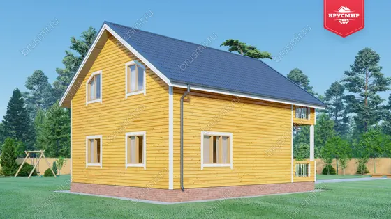 Полутораэтажный дом из бруса ДБ №34 - фото 3