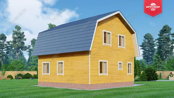 Дом из бруса с мансардой ДБ №162 - фото 3