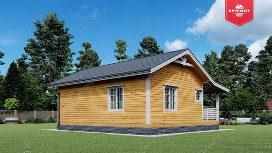 Одноэтажный дом из бруса ДБ №74 - фото 3