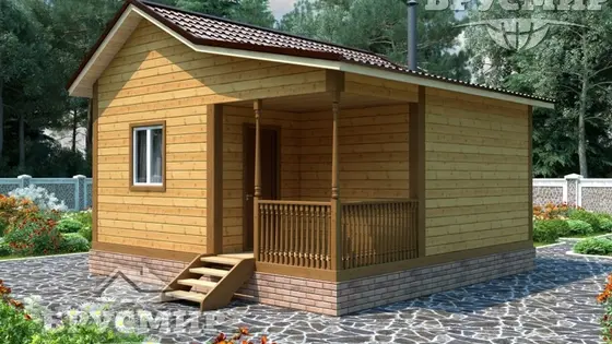 Проект бани из бруса 6х6м №9