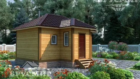 Проект бани из бруса 6х5,5м №7 - фото 4