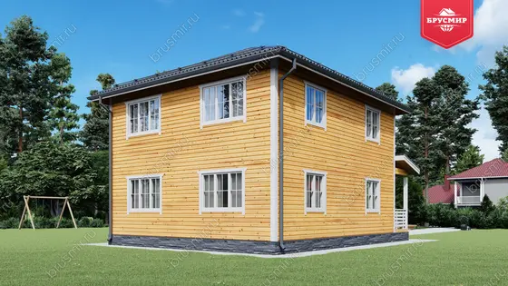 Проект дома из бруса ДБ №178, 121.2м², 2 эт., 5 комн. - фото 3