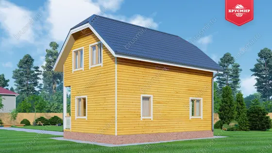 Полутораэтажный дом из бруса ДБ №121 - фото 2