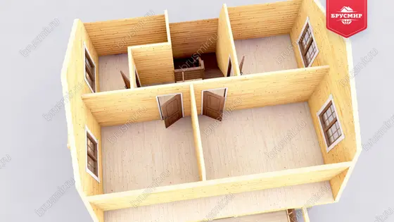 Дом из бруса с мансардой ДБ №67 - фото 6