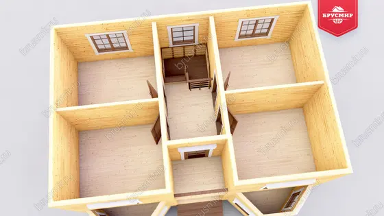 Двухэтажный дом из бруса ДБ №46 - фото 6