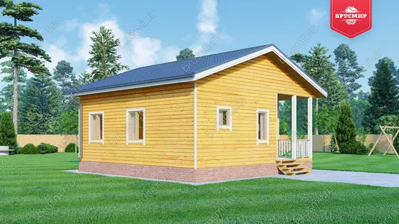 Одноэтажный дом из бруса ДБ №166 - фото 4