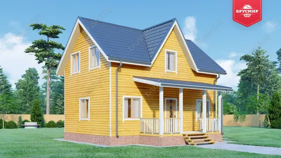 Полутораэтажный дом из бруса ДБ №51 - фото 4