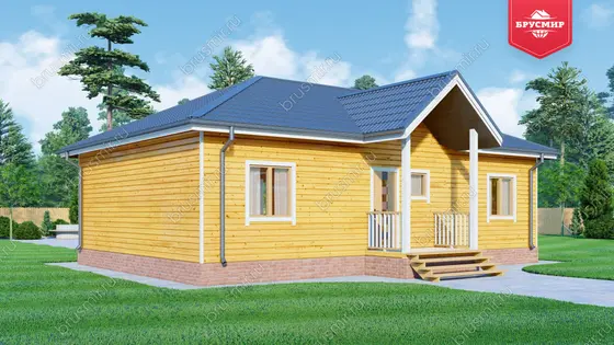 Одноэтажный дом из бруса ДБ №147 - фото 2