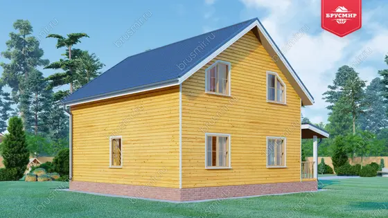 Полутораэтажный дом из бруса ДБ №25 - фото 3