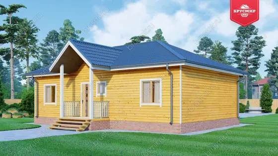 Одноэтажный дом из бруса ДБ №147 - фото 3