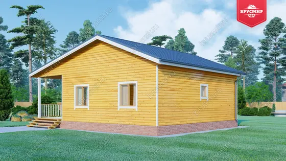 Одноэтажный дом из бруса ДБ №141 - фото 2