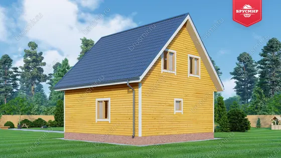 Дом из бруса с мансардой ДБ №165 - фото 3