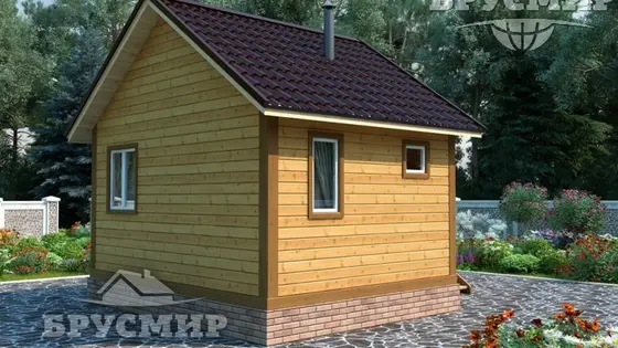 Проект бани из бруса 5х6м №10 - фото 2