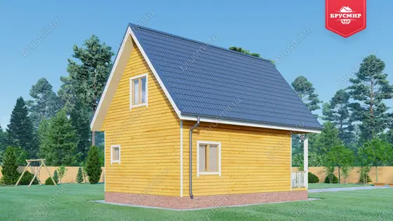 Дом из бруса с мансардой ДБ №82 - фото 3