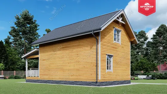 Полутораэтажный дом из бруса ДБ №20 - фото 3