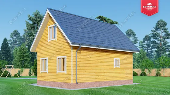 Дом из бруса с мансардой ДБ №113 - фото 3