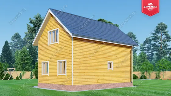 Полутораэтажный дом из бруса ДБ №102 - фото 3