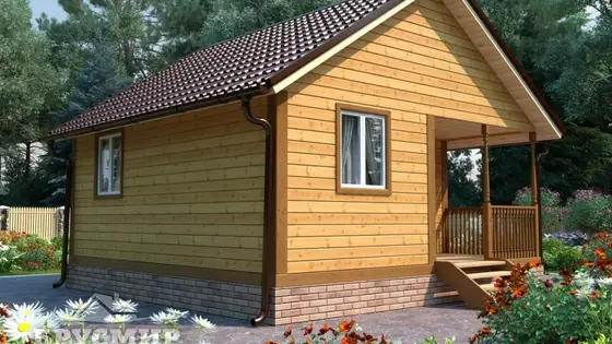 Проект бани из бруса 6х6м №2