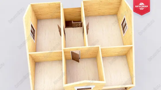 Дом из бруса с мансардой ДБ №79 - фото 6