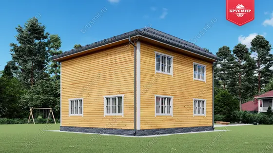 Проект дома из бруса ДБ №189, 128.7м², 2 эт., 5 комн. - фото 3