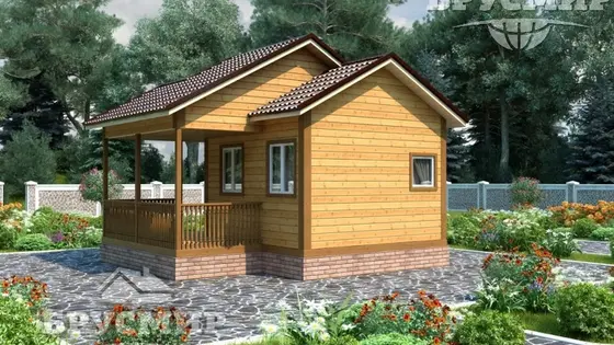 Проект бани из бруса 5,5х6м №6 - фото 4