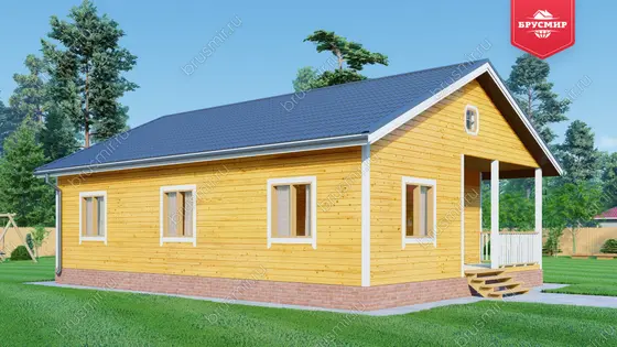 Одноэтажный дом из бруса ДБ №155 - фото 4