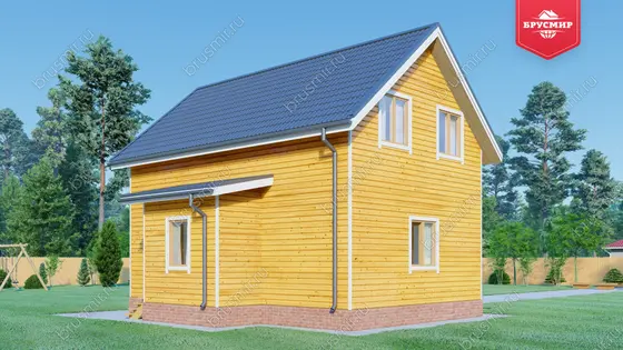 Полутораэтажный дом из бруса ДБ №51 - фото 3