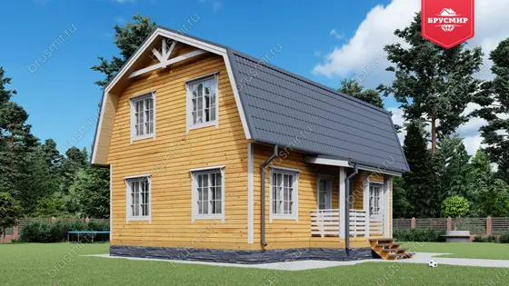 Дом из бруса с мансардой ДБ №29 - фото 4