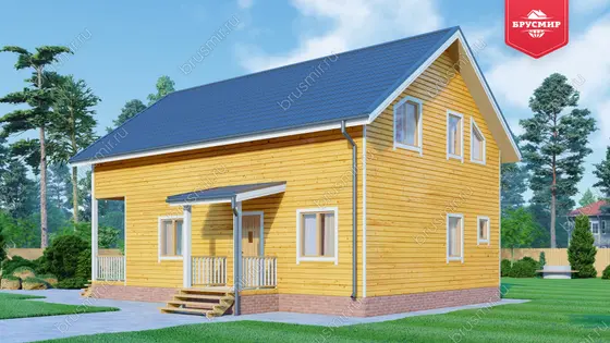Полутораэтажный дом из бруса ДБ №98 - фото 2