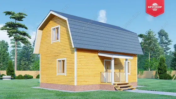 Дом из бруса с мансардой ДБ №44 - фото 4