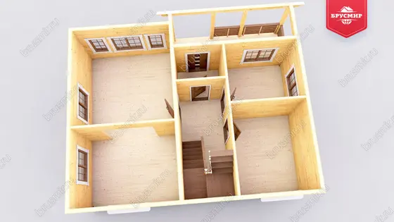 Полутораэтажный дом из бруса ДБ №18 - фото 5