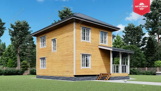 Двухэтажный дом из бруса ДБ №45 - фото 4