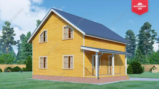 Полутораэтажный дом из бруса ДБ №25 - фото 4