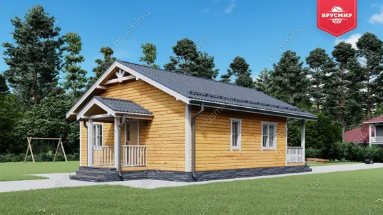 Одноэтажный дом из бруса ДБ №203 - фото 3