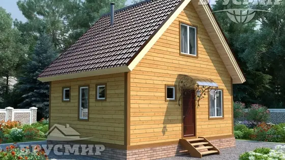 Проект бани из бруса 7х5,5м №14 - фото 2