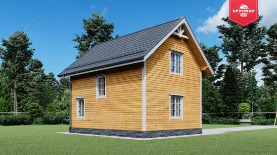 Полутораэтажный дом из бруса ДБ №108 - фото 4