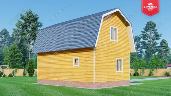 Дом из бруса с мансардой ДБ №91 - фото 3