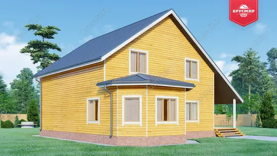 Полутораэтажный дом из бруса ДБ №138 - фото 4