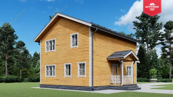 Проект дома из бруса ДБ №181, 127.2м², 2 эт., 5 комн. - фото 4