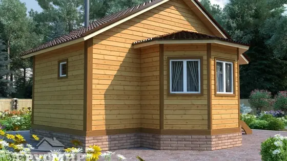 Проект бани из бруса 7,5х6м №3 - фото 2