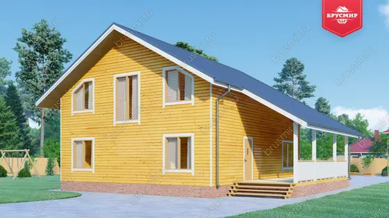 Полутораэтажный дом из бруса ДБ №134 - фото 3