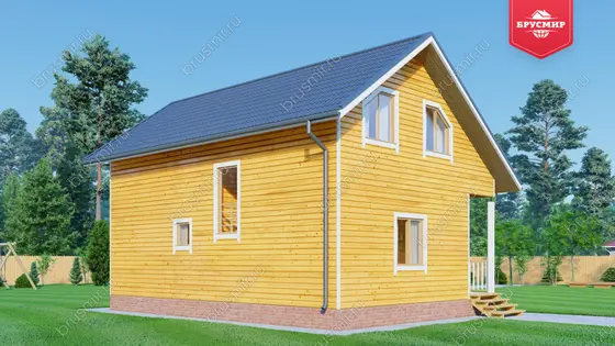 Полутораэтажный дом из бруса ДБ №100 - фото 3