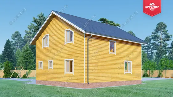 Полутораэтажный дом из бруса ДБ №133 - фото 3