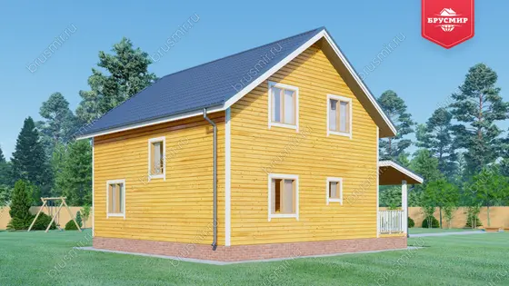 Полутораэтажный дом из бруса ДБ №33 - фото 3